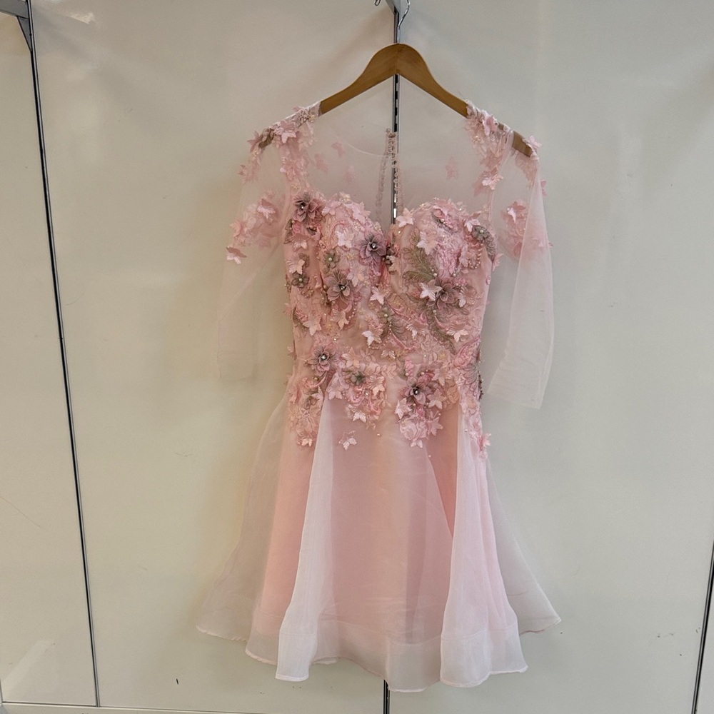 Moda International Pink Floral Prom Dress